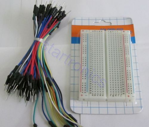 1pcs mini solderless breadboard 83x55mm + jump wires 65pcs/lot project board for sale