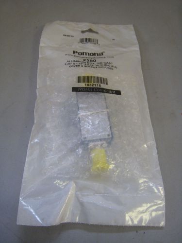 New pomona 2390 die-cast shielded aluminum box 2.25&#034; x 1.13&#034; x 0.88&#034; w/ bnc f-f for sale