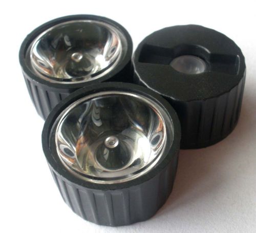 5x led lens 30 degree for 1w 3w lamp + black holder new lens 30° for sale