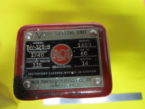RCA CRYSTAL FAMOUS V-CUT 1340 FREQUENCY STANDARD QUARTZ OSCILLATOR