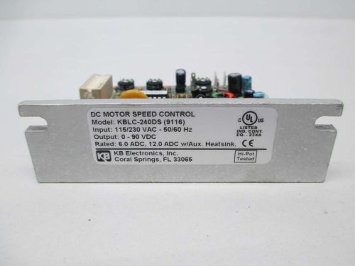 New kb electronics kblc-240ds 9116 dc 230v-ac 0-90v-dc motor drive d348772 for sale