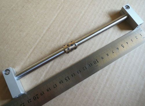 Linear shaft 225mm l x 10mm dia. + shaft supports + oil free brass bushing for sale