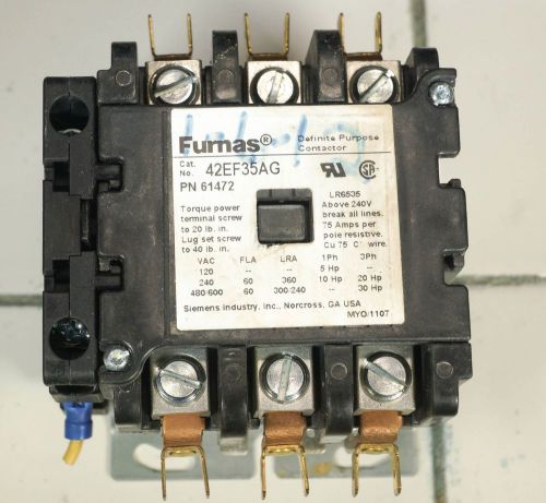 Furnas definite purpose controller 42ef35aj 40 amp 3 pole 24v pn 61472 for sale