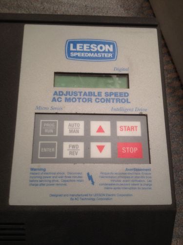 Leeson speedmaster micro series adjustable AC motor control model. 174931.00