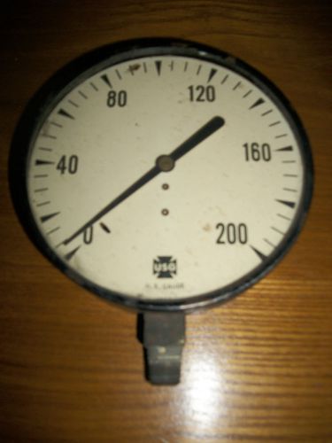 Vintage usg u.s. gauge 10963-1 0-200 psi gauge 5&#034; for sale