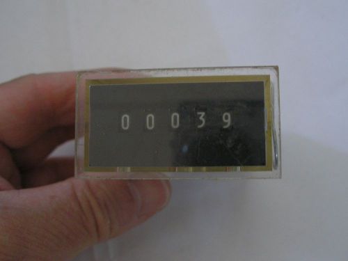 Sodeco 5 Digit 110v DC Electromechanical Counter made in Switzerland