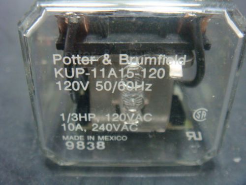 NEW LOT OF 2 POTTER &amp; BRUMFIELD RELAYS KUP-11A15-120 NEW NO BOX