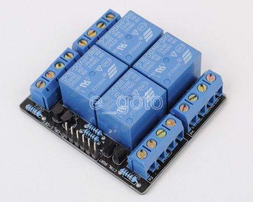 5v 4-channel relay module switch board for arduino avr pic arm dsp plc mega uno for sale