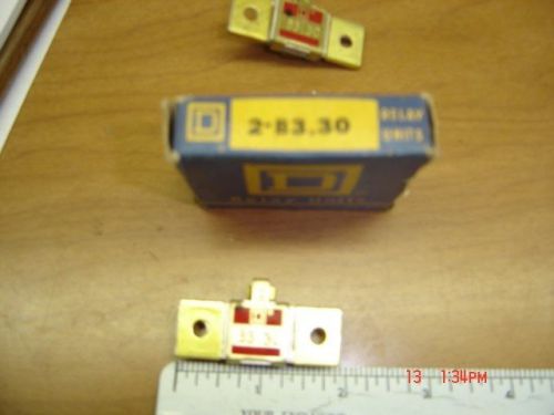 SQUARE D OVERLOAD RELAY THERMAL UNIT B3.30 BOX OF 2 THERMAL UNITS