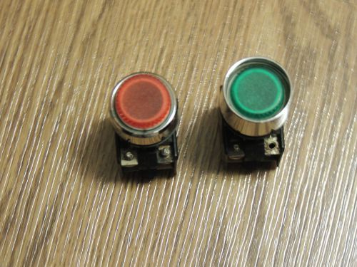 (qty of 2)  klockner moeller kf-series momentary pushbuttons w/ lamps- for sale