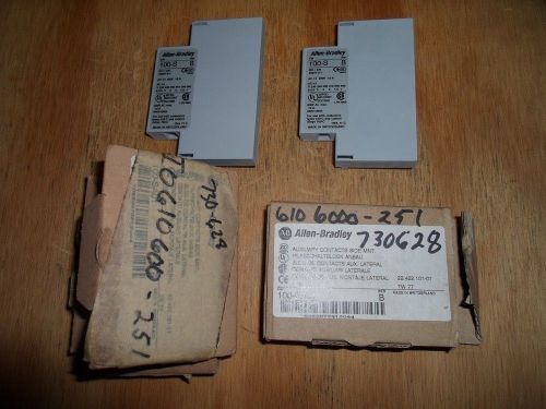 ALLEN BRADLEY 100-SA01 AUXILIARY CONTACT BLOCK (NEW IN BOX) LOT OF 2