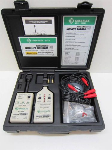 Greenlee 2011/00521 Power Finder Circuit Seeker w/ Manual and Case! No Reserve!!
