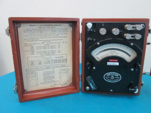 * vintage * weston 310 ac &amp; dc wattmeter for sale