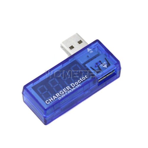 DC Red USB Voltage Current Tester LED USB Charging Tester 3-7.5V Volt Amp Tester