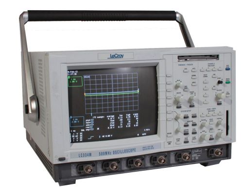 Lecroy lc334m 500 mhz oscilloscope single 2 gs/s 2 mpt, quad 500 ms/s 500 kpt for sale