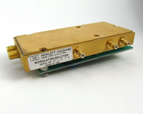 Hewlett packard 5086-7304 modulator splitter 2.3 - 6.7 ghz gold sma for sale