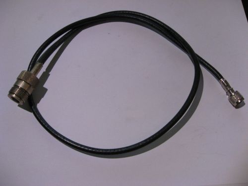 Qty 1 Coaxial Patch Cable RG-58/U Mini-UHF to N-Female 25&#034; approx. - USED