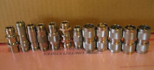 Midwest Microwave Narda Agilent Adapters N-Type Male Female Lot 12 each