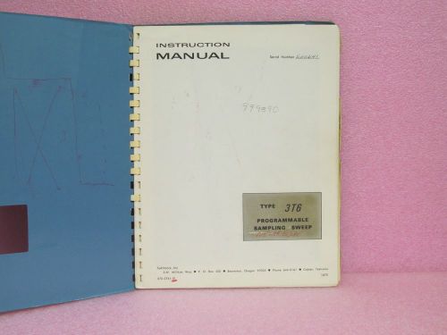 Tektronix Manual 3T6 Programmable Sampling Sweep Instruction Manual w/Schematics