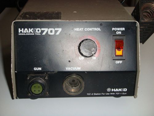 AS IS, No Gun, HAKKO 707 Desoldering Tool 707-2 Station For Use With 707-1 Gun
