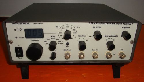 Wavetek fg-5000 a 5mhz function generator with gpib connector option 002 for sale