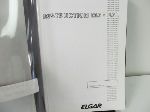 ELGAR 3603M Power Source Instruction Manual w/schematics