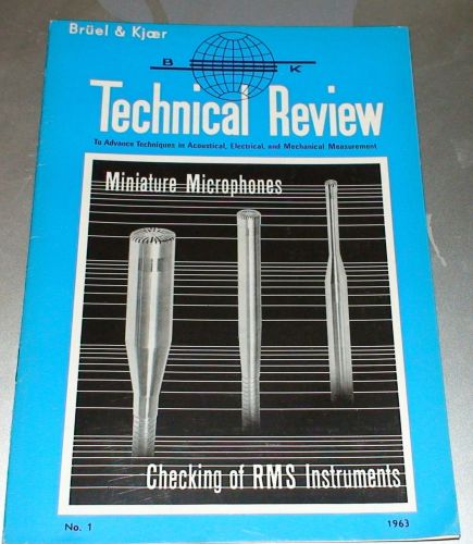 Bruel &amp; Kjaer Technical Review No.1 1963 - B &amp; K Instruments Inc.