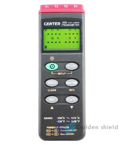 CENTER 309 Thermometer (K Type/Four Channels/Datalogger/PC Interface)