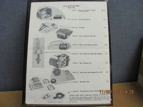 CORNELL-DUBILIER MANUAL AR-30: SS Automatic Antenna Rotor Sys. - Owner&#039;s #66720