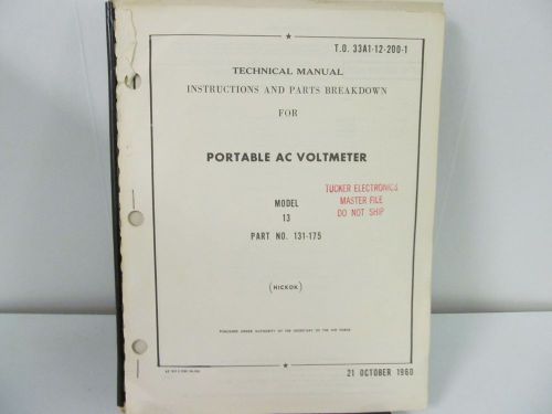 Hickok 13 Portable AC Voltmeter Technical Manual