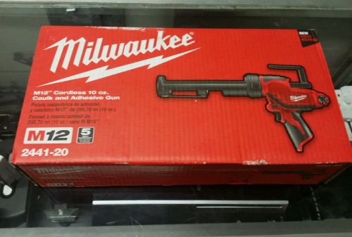 New milwaukee 2441-20 m12 10oz. caulk and adhesive gun bare tool for sale