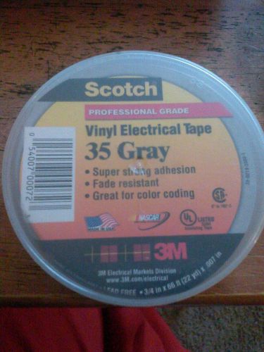 Scotch 3m professional grade  vinyl tape electrical 35 gray