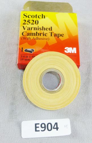 NEW 3M SCOTCH VARNISHED CAMBRIC TAPE WITH ADHESIVE 3/4&#034; X 60FT 2520 20 yards