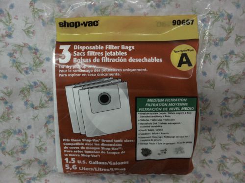 SHOP-VAC, Disposable Collection Filter Bags for AllAround®, Part# 90667