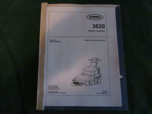 TENNANT 3620 (model 608727/610692) Operator and Parts Manual