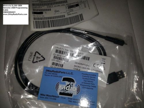 Oem genuine motorola usb programming cable for mototrbo sl300 cb000262a01 for sale