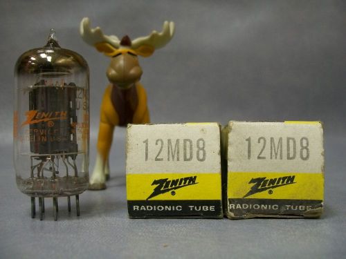 Zenith 12md8 vacuum tubes  lot of 2 for sale