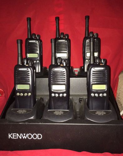 6 Kenwood  TK 3180 UHF Radios   New Antenna New Battery Drop In Charger