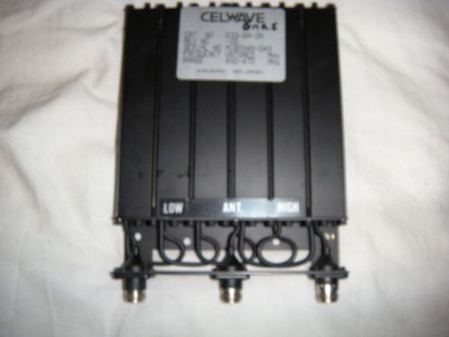 Celwave rfe4000a uhf duplexer 633-6a-2 450-470 mhz tuned gmrs for sale