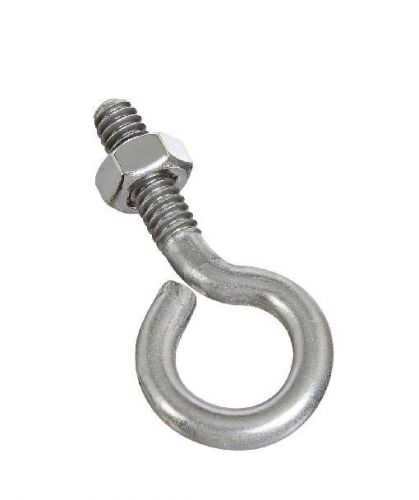 Stanley Stainless Steel Eye Bolt 1/4&#034; x 2&#034; With Nuts 10 Pieces USA NEW FreeShip