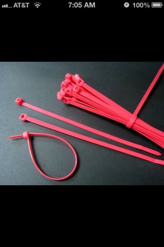 RED 8&#034; NYLON WIRE CABLE TIE (200 x 4.8 mm)  MTS 50 Lbs x 25pcs Race Car