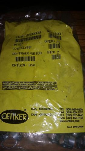 Oetiker Single Ear Clamp 11/16&#034; Item # 10500009  Desc. 170 Clamp Qty: 100 NEW