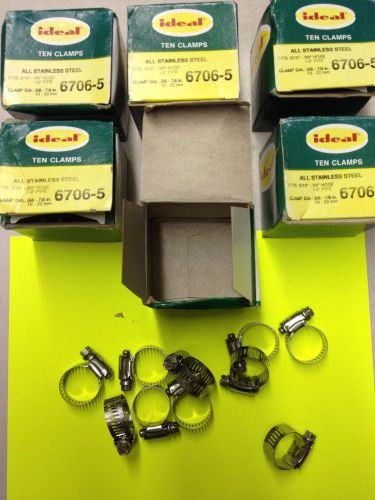6 boxes of 10 pcs. ideal marine clamp 3/8&#034; to 7/8&#034; for sale