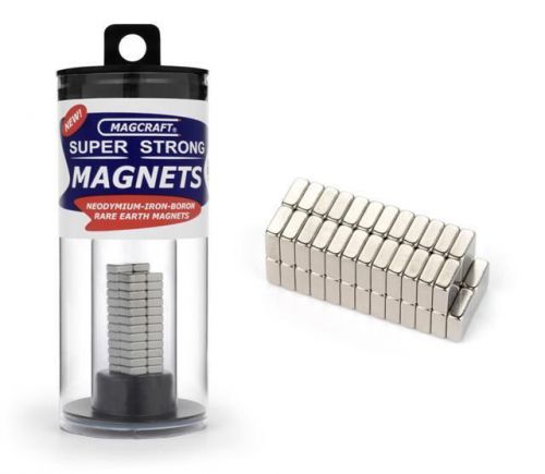 Magcraft 610 1/4&#034;x1/4&#034;x1/10&#034; Rare Earth Block Magnets (50)