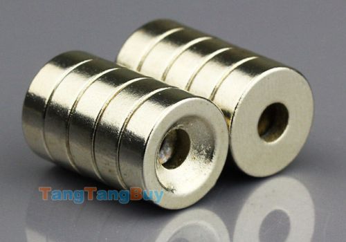 10pcs strong disc neodymium rare earth countersunk magnets 12 x 4mm hole 4mm n50 for sale