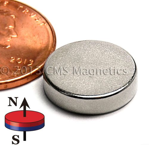 N45 neodymium magnet disc dia 1/2x1/8&#034; strong ndfeb rare earth 300-counts for sale