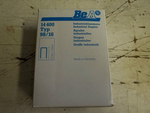 1 x box bea industrial staples  14400  typ 98/16  5/8  16mm