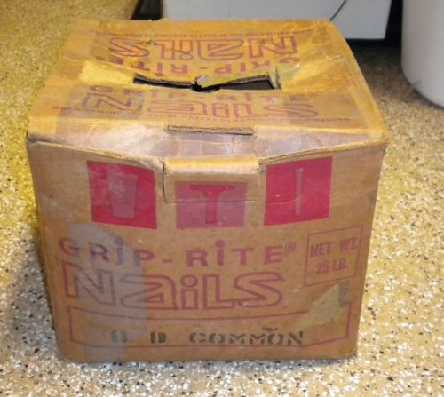 GRIP RITE NAILS 8D COMMON 25LBS FOR CONSTRUCTION CARPENTRY FRAMING BUSINESS HOME