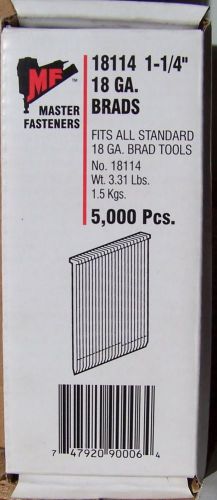 1-1/4&#034; 18 Gauge Galvanized Finish Brad Nails 5,000 Count