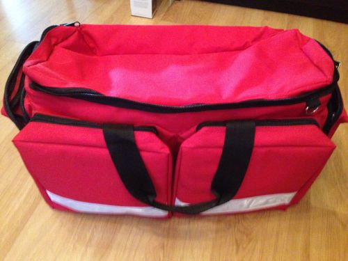 Kemp ultra trauma ems emt paramedic oxygen (d-tank) first aid bag red for sale